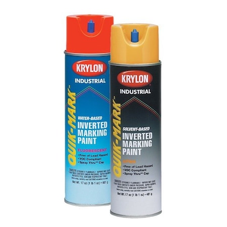 Krylon Industrial Quik-Mark WB Inverted Marking Paint Fluorescent Orange A03700004